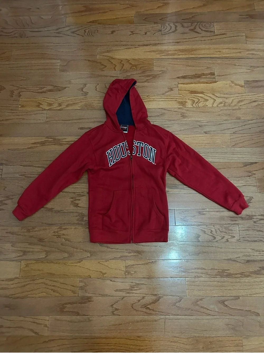 Genuine Stuff Houston Youth Full Zip Hoodie Red Size M 10/12